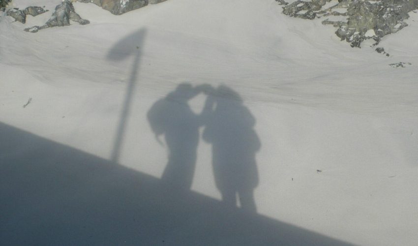 Shadows in sandy beach