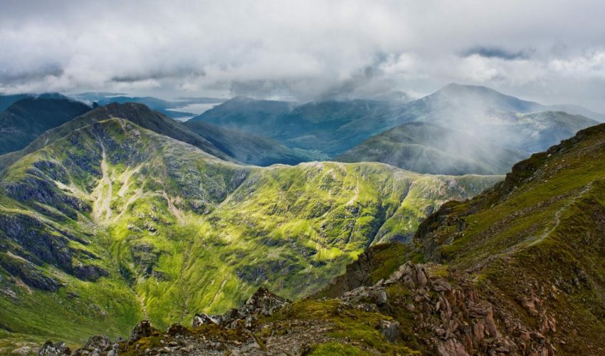View of the mountains over Glencoe